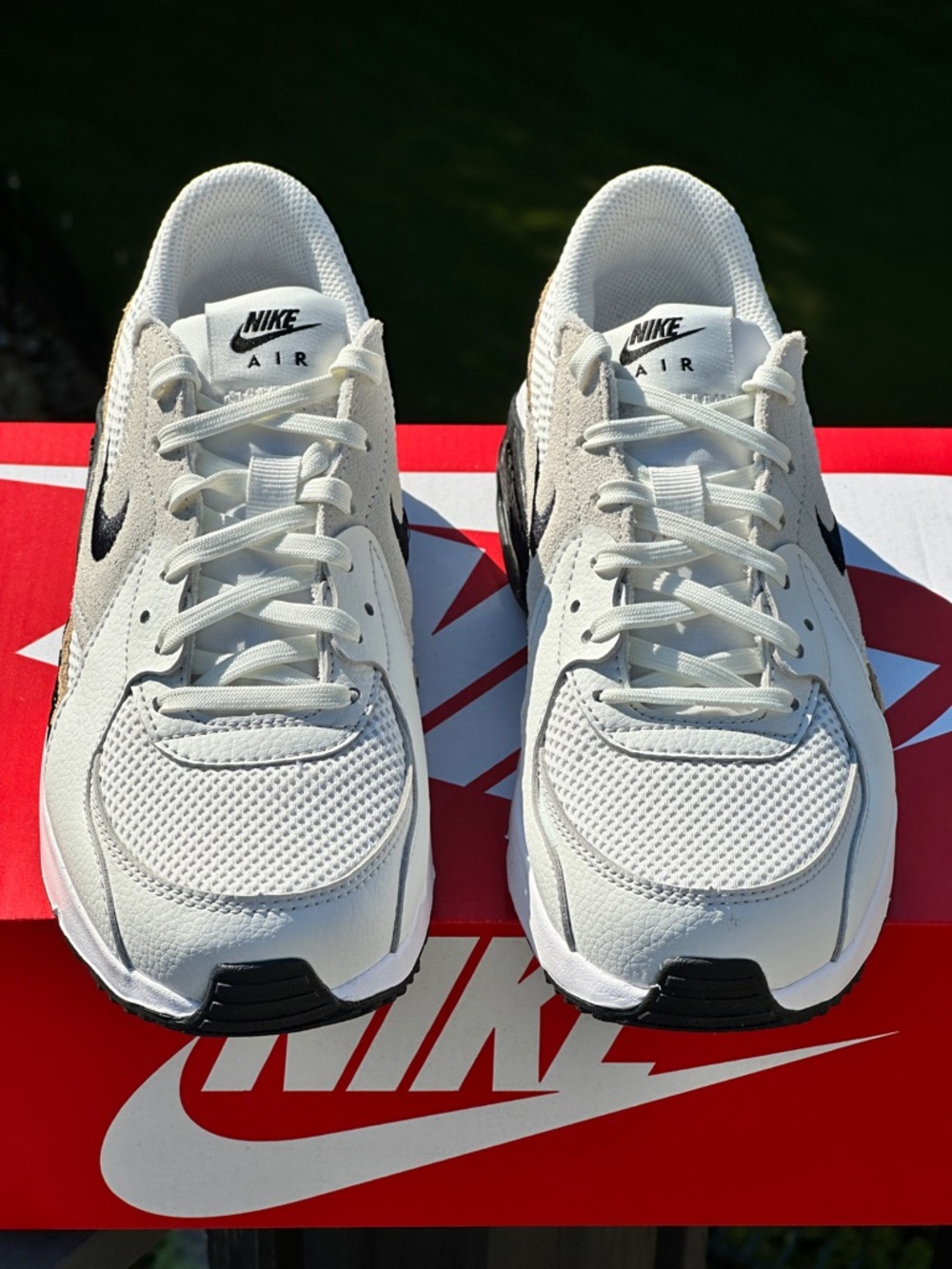 Nike Air Max Excee White Leopard Print Lifestyle Casual Sneaker Womens 6.5 NEW - Picture 4 of 9